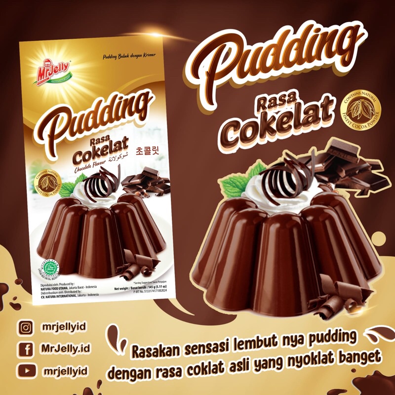 

Mr Jelly Pudding Rasa Cokelat 145gr Mrjelly Puding Agar