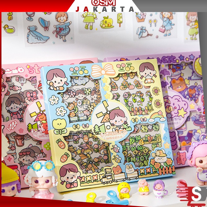 

BGA OSM JKT 5576 Stiker Set 100 lembar / Sticker Box Stiker Set Aesthetic Dekor Buku / Sticker Motif Kartun Korea Lucu Anti Air Promo ╯▔〔