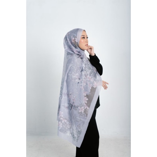 Hijab Segiempat Printing Voal Premium Lasercut Sulthan Series 2 By Zenobia Scarves