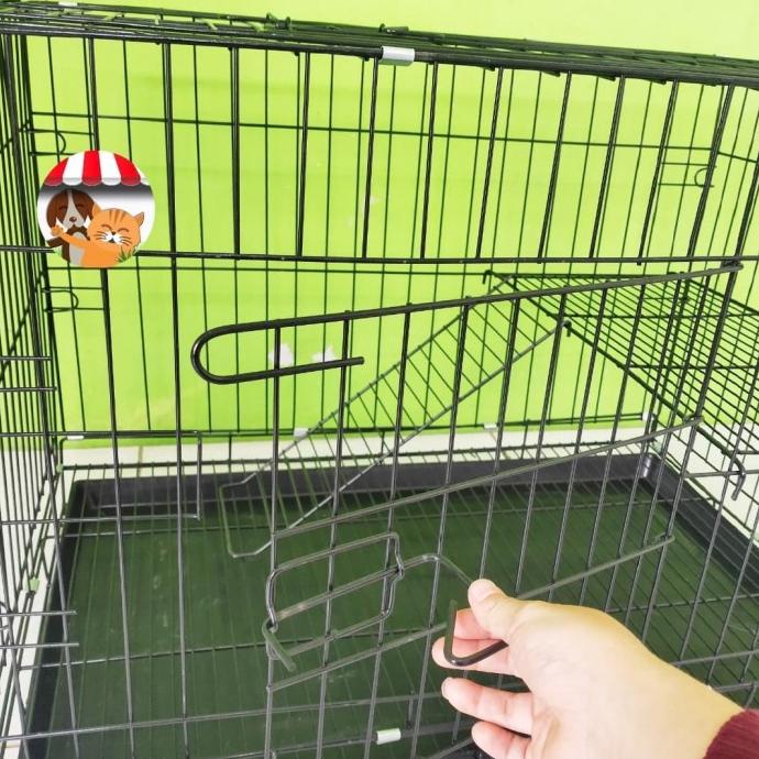 Kandang Kucing Kelinci 2 Tingkat 2 Pintu Tanpa Roda jin
