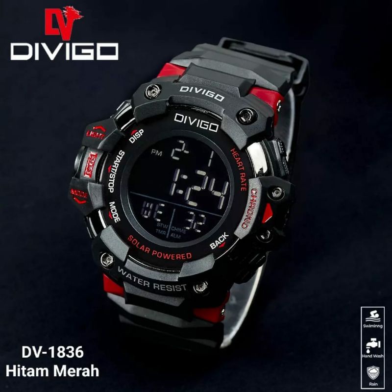 New Fashion!!! Jam Tangan Divigo 1836 Original Digital Kasual Pria Terlaris