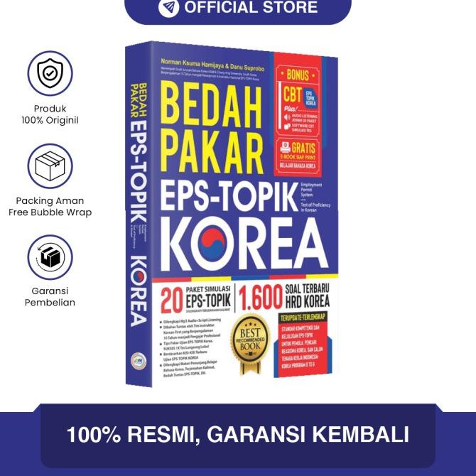 Buku Belajar Bahasa Korea Bedah Pakar EPS TOPIK Terlengkap