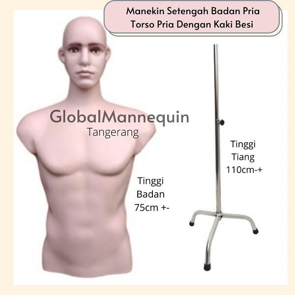 Terlaris Manekin Setengah Badan Cowok | Patung Manekin Setengah Badan Pria