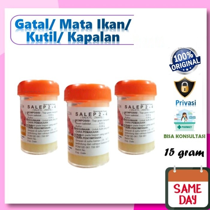 BPOM Salep Gatal Zwafel 24 Ori Obat Gatel Skabies Eksim Biang Keringat Salep 2-4 15 gr - salep gatal