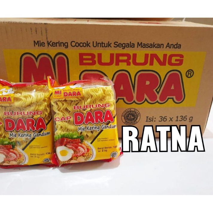 

Terbaru ✔️⭐ MIE/MI BURUNG DARA 136Gr MIE RENTENG 1 Bungkus Isi 2 Biji 1 DUS Isi 36 Bungkus