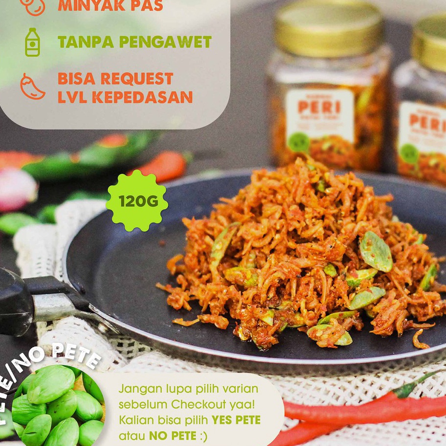 

Limited ✅ Sambal Teri Medan /Sambal Pete Teri (PERI) 150G/Sambal Pete Teri Pedas Gurih - Best Seller