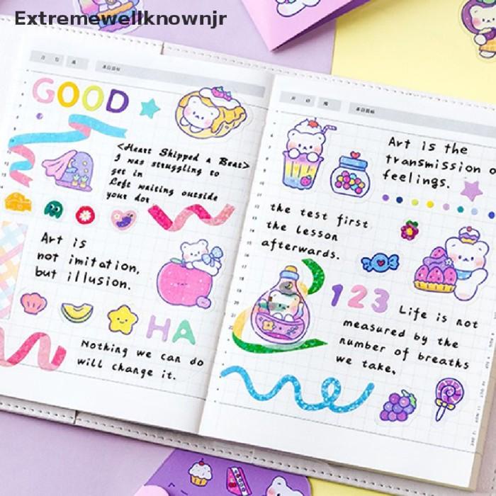 

Terlaris Erid 40Pcs 1 Kotak Stiker Kertas Selotip Washi Gambar Beruang Lucu Bah