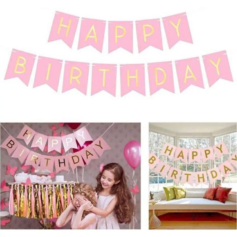 Benner Ulang Tahun Segi Lima/ Benner Happy Birthday/Cheap Benner ultah