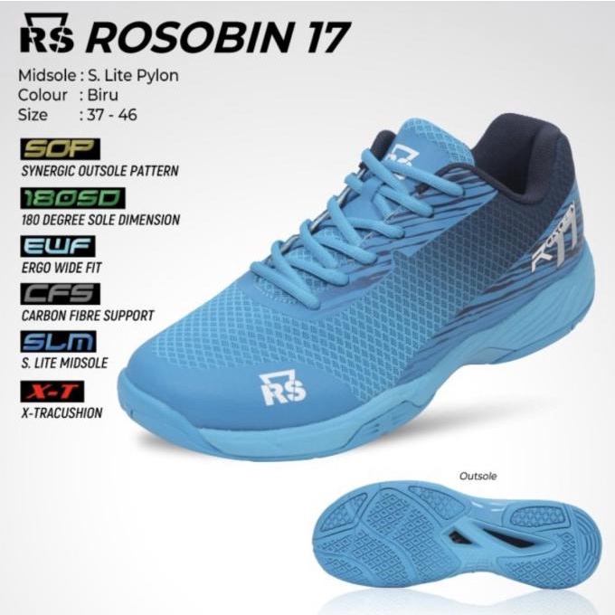 Sepatu Badminton Rs Rosobin 17 /Rs ROSOBIN Original