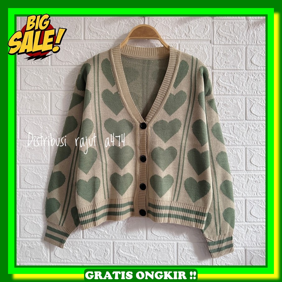 Cardigan Rajut Korea Catdigan Lucu Kekinian Outer Cardi Murah Jumbo Carfigan Tebal Premium Gardigan 