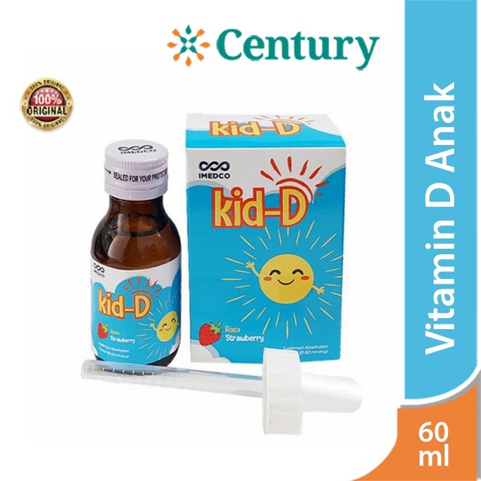 Imedco Kid D3 400 IU Rasa Strawberry Syrup 60 ML/Vitamin D/Daya Tahan Tubuh Anak
