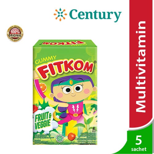 

Fitkom Gummy Fruit & Veggie - Isi 1 Sachet