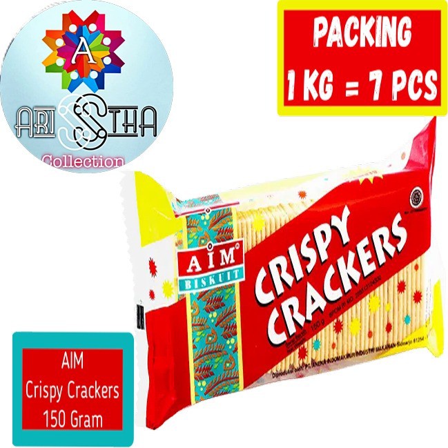 

AIM Crispy Crackers 150 Gram . Biskuit Renyah AIM 150 Gram