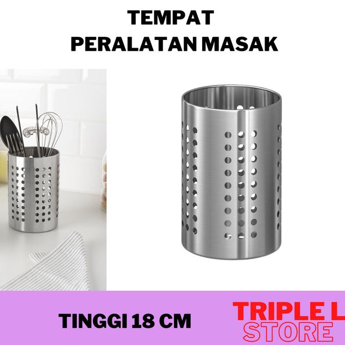 Tempat Peralatan Masak Dapur Spatula Sutil Besi Tinggi 18 Cm Ordng