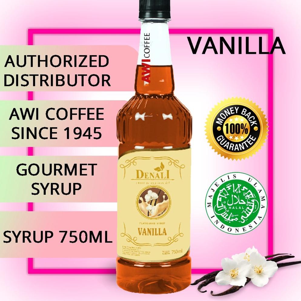 

Awi Segar Harum I Syrup Vanilla 750ml I denali I coffee | Flavored Best Seller