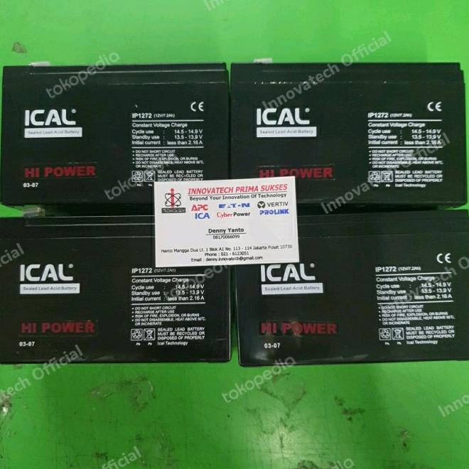 Ical 9Ah Battery Aki Accu Kering Ups Ica