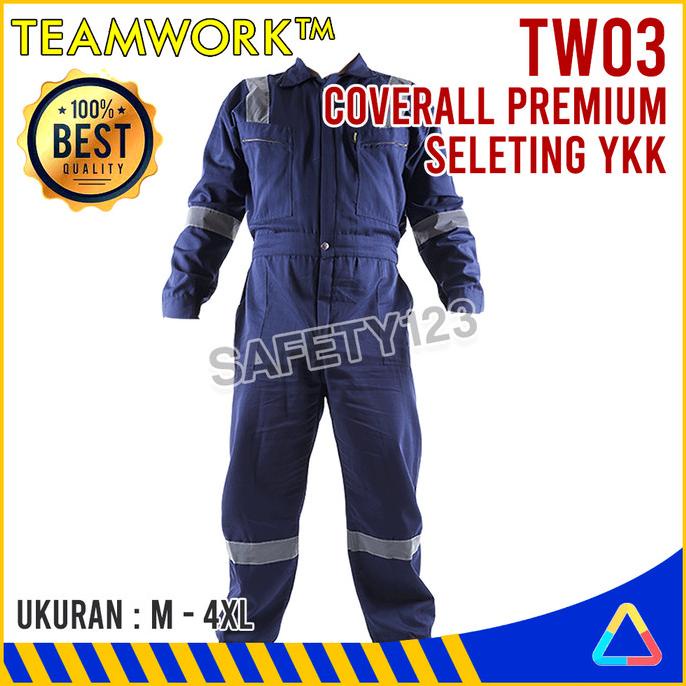 TW03 TeamWork Coverall Premium Super Big Size Wearpack Kerja Safety