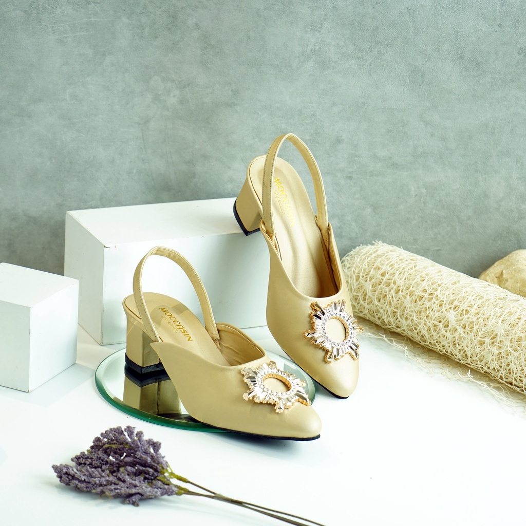 Sendal Wanita Heels Slop Tali MT 06