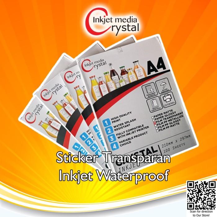 

Sticker Vinyl Inkjet A4 Waterproof Synthetic Pet Pp Film Transparan Wh 022