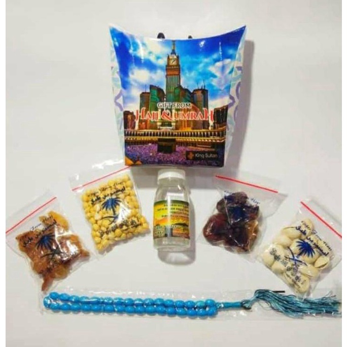 

【F⚡ASH SALE✅】 PAKET 3 oleh oleh haji dan umroh air zamzam ori + kacang pistacio + tasbih