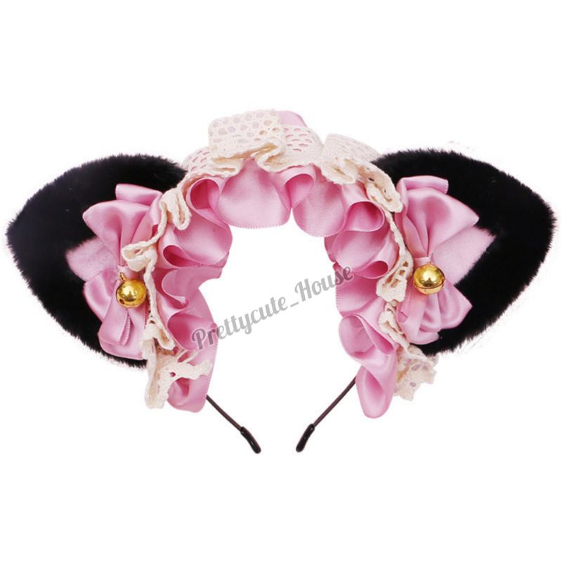 BANDO KUCING COSPLAY NEKOMIMI LOLITA MAID CAT EAR / bando kucing fur lolita cosplay premium quality