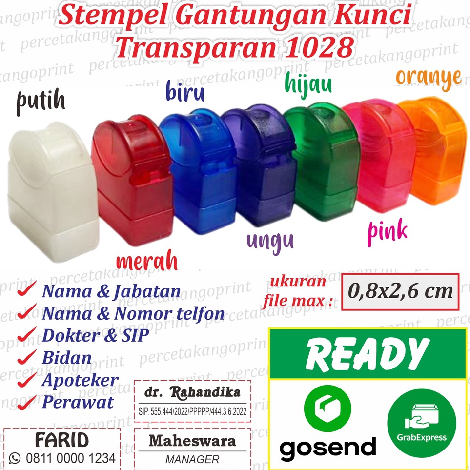 

⚡COD⚡ Stempel nama ganci Dokter SIP NIP bidan, perawat, apoteker, jabatan stempel nama dan nomor hp stempel lunas gantungan kunci ganci