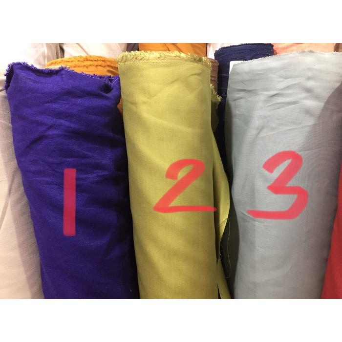 Terlaris Linen Import/Bahan Linen Polos/Linen Meteran