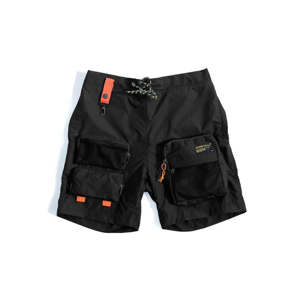 Bayar ditempat Skippers Company - Flactal Shortpants Black najh