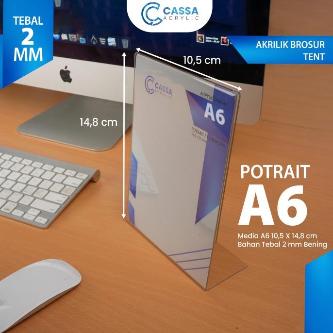 

@=@=@=@=] TEMPAT BROSUR / TENT HOLDER / NOMOR MEJA AKRILIK DISPLAY UKURAN A6