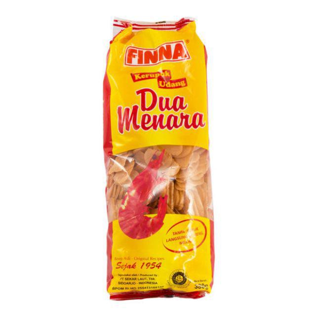 

Cemilan Snack Lauk Finna Dua Menara Kerupuk Udang 250 gr