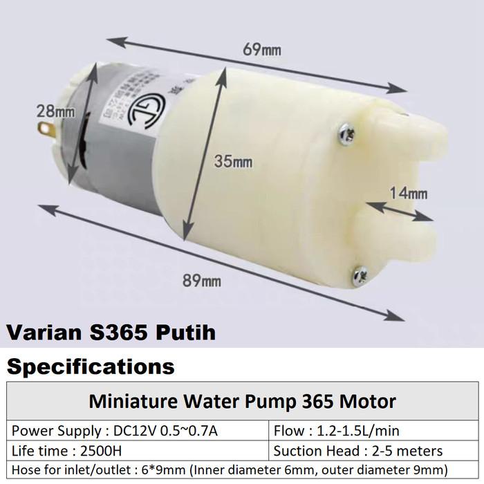 Pompa Air Mini Motor Dinamo DC 12V Dispenser Aqua Galon Bawah Aquarium Best Seller