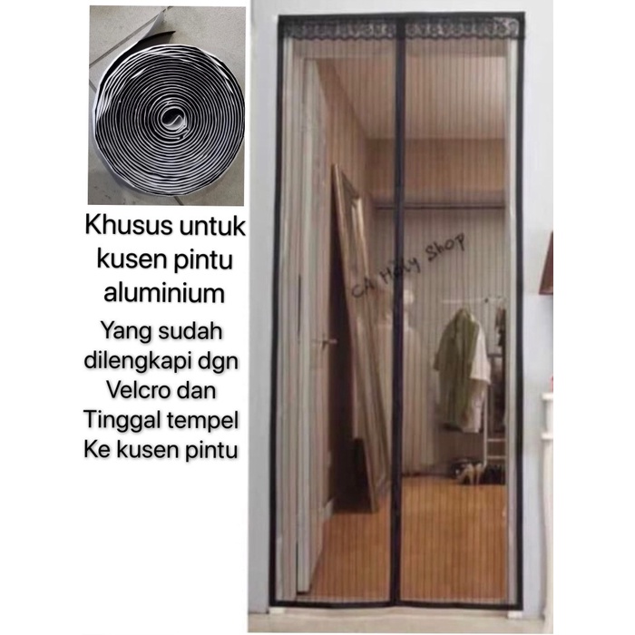 Hodeng Tirai Magnet Anti Nyamuk Kusen Aluminium Pintu Aluminium Jamin Bagus