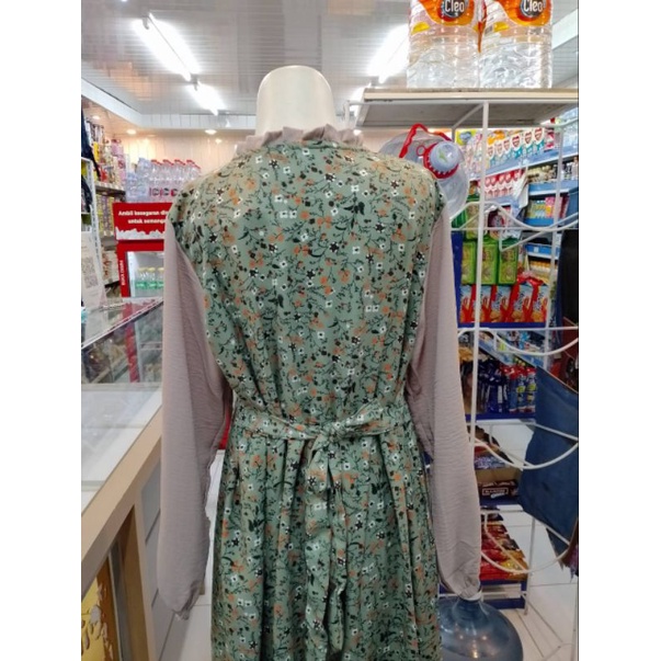 GAMIS ALL SIZE WANITA BAJU MUSLIM MURAH BAJU GAMIS MOTIF BUNGA