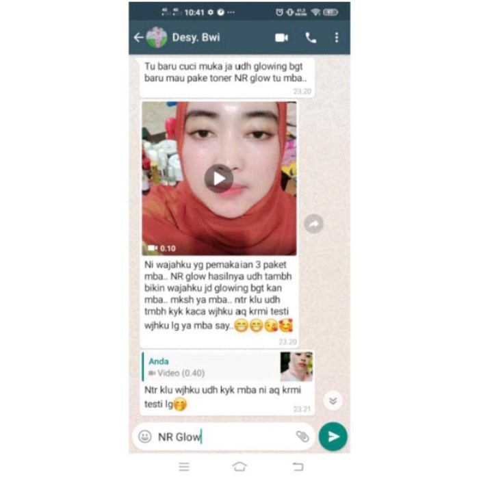 TERLARIS NR GLOW 1 PAKET DOUBLE GLOW SERUM GLOWING RED JELLY PEMUTIH WAJAH