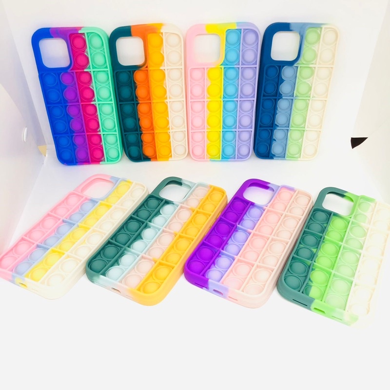 CASE POP IT RAINBOW RANDOM AJA GAES SMUA WARNA ASIK ASIK FOR IPH XR XSMAX 11 12 12Pro max PROMO SEN