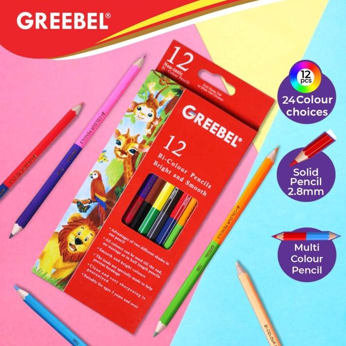 

GREEBEL 7212 Pencil Bi-Color 12pcs (24 Warna)