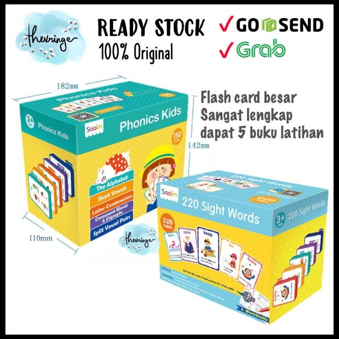Saalin Phonics / Sight Words Kit : Flash Cards Exercise Book