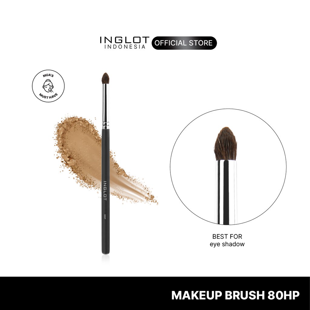 INGLOT Makeup Brush 80HP - Brush Eyeshadow, Crease & Smoky Eyes