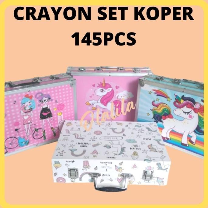 

Crayon Set 145 Pcs Koper Besi / Alat Gambar / Water Colour / Kid Draw