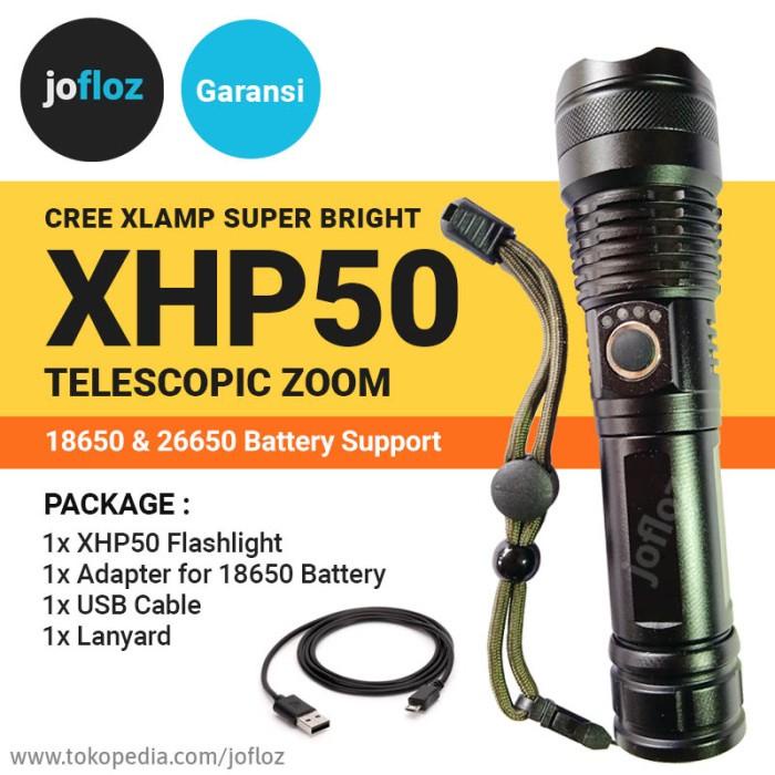 Terlaris Senter Led Xlamp Xhp50 P50 Zoom - Senter Saja