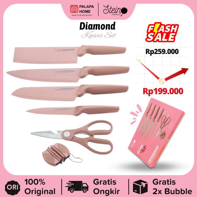 Stain Cookware Pisau Set Diamond Knives Piso Steincookware Original