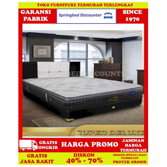 Springbed Kasur Javaland Super Deluxe PTop G whgr Hanover 180x200 Set