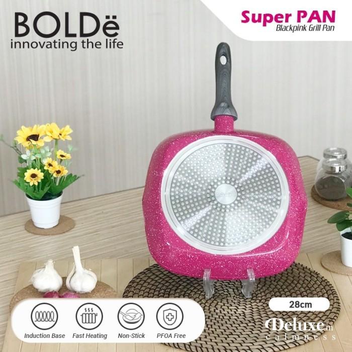 BOLDE SUPERPAN GRILL PAN 28 CM PEMANGGANG GRANITE BLACKPINK SERIES