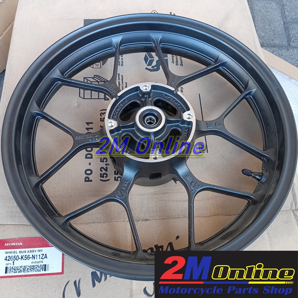 42650K56N11ZA Velg CW Supra GTR 150 Belakang Hitam Ori AHM