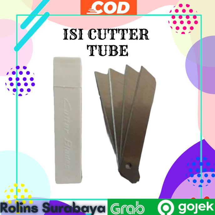 

`````````] ISI 10 PCS ISI CUTTER BESAR BAJA HITAM REFILL PISAU KATER LEBAR BAGUS