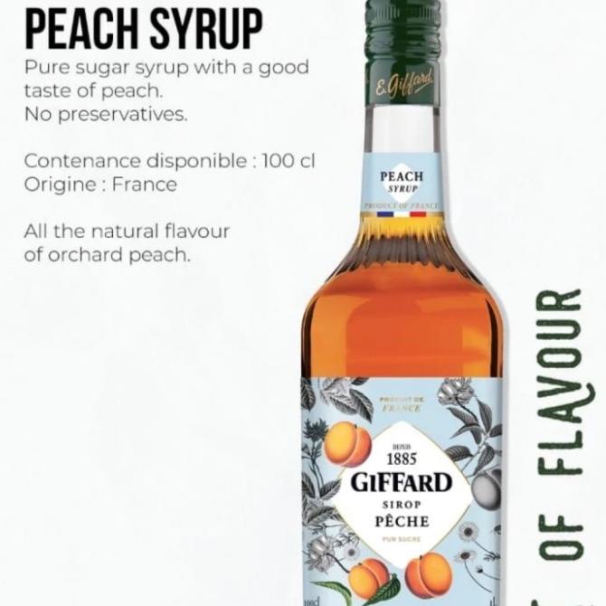 

Giffard syrup Peach flavour 1L | Sirup giffard buah persik 1liter