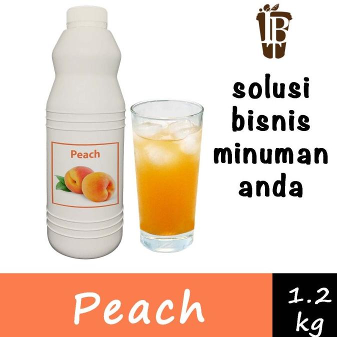 

Sirup Jus Konsentrat Buah Persik. Peach Fruit Juice Syrup.