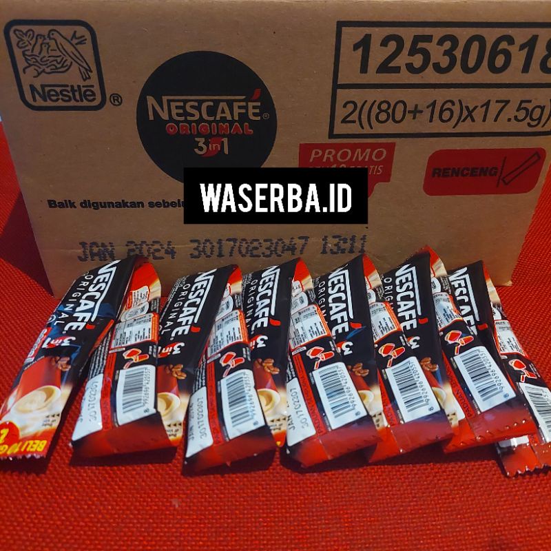 

Kopi Nescafe Original 3 in 1 Kemasan Renceng 17.5gr × 10 sachet