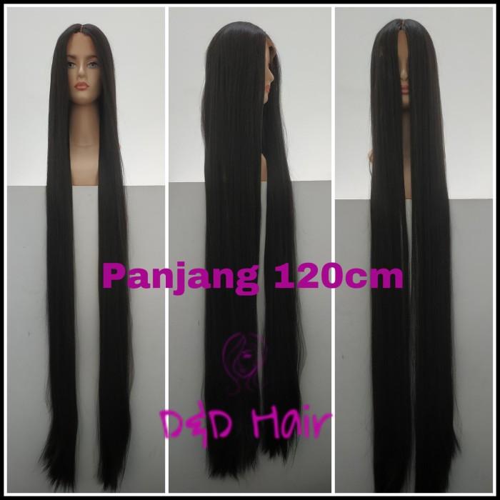 Wigku Wig Rambut - Wig Panjang 120Cm - D&D15120 - Black - Wig Hantu