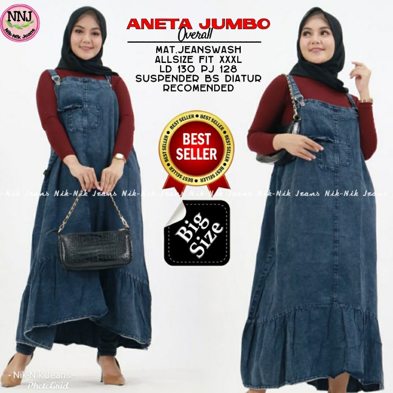 ANETA OVERALL JUMBO BIG SIZE BEST SELLER